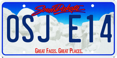 SD license plate 0SJE14