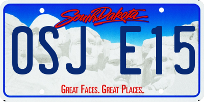 SD license plate 0SJE15