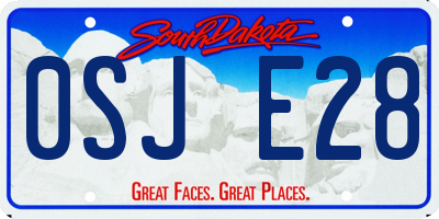 SD license plate 0SJE28