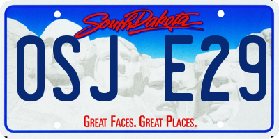 SD license plate 0SJE29