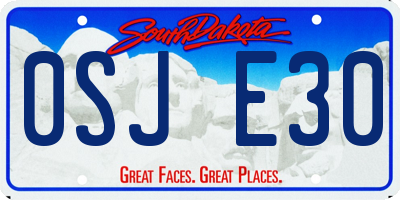 SD license plate 0SJE30