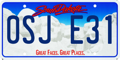 SD license plate 0SJE31