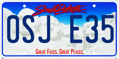 SD license plate 0SJE35