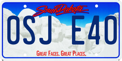 SD license plate 0SJE40