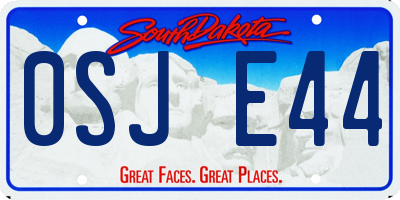 SD license plate 0SJE44