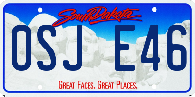 SD license plate 0SJE46