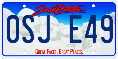 SD license plate 0SJE49