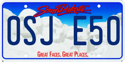 SD license plate 0SJE50