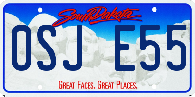 SD license plate 0SJE55