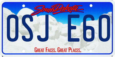 SD license plate 0SJE60