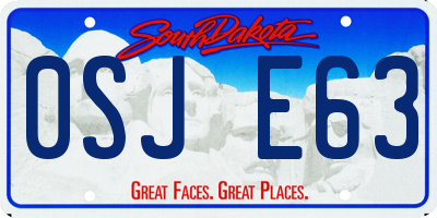 SD license plate 0SJE63
