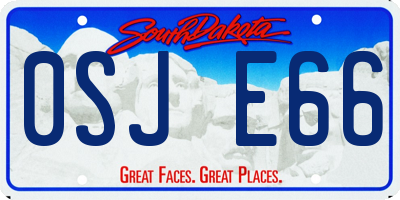 SD license plate 0SJE66