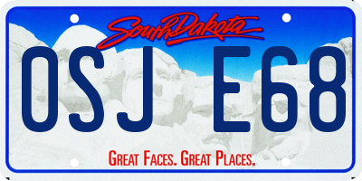SD license plate 0SJE68