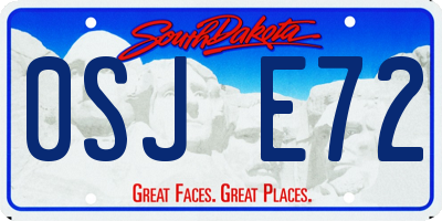 SD license plate 0SJE72