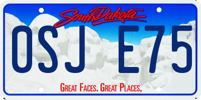 SD license plate 0SJE75