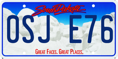 SD license plate 0SJE76
