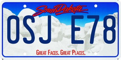SD license plate 0SJE78