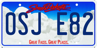 SD license plate 0SJE82