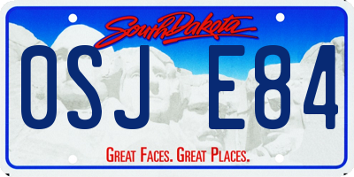 SD license plate 0SJE84