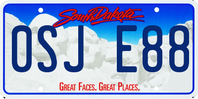 SD license plate 0SJE88