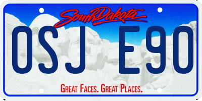 SD license plate 0SJE90