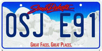 SD license plate 0SJE91
