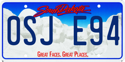 SD license plate 0SJE94