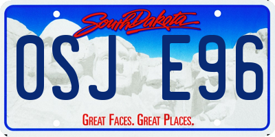 SD license plate 0SJE96
