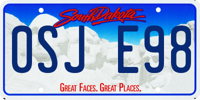 SD license plate 0SJE98
