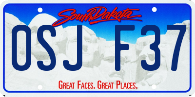 SD license plate 0SJF37