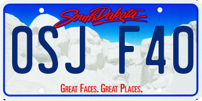 SD license plate 0SJF40