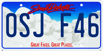 SD license plate 0SJF46