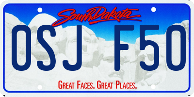 SD license plate 0SJF50