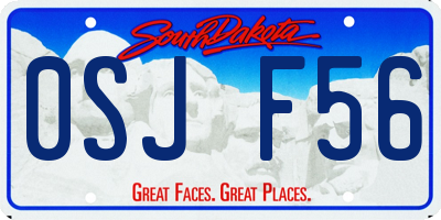 SD license plate 0SJF56