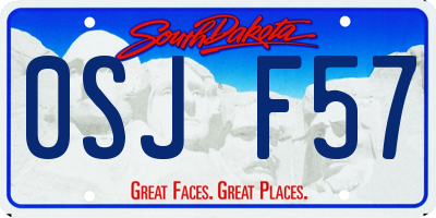 SD license plate 0SJF57