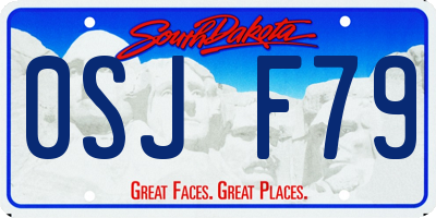 SD license plate 0SJF79