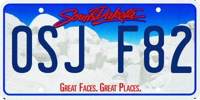 SD license plate 0SJF82