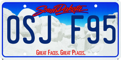 SD license plate 0SJF95