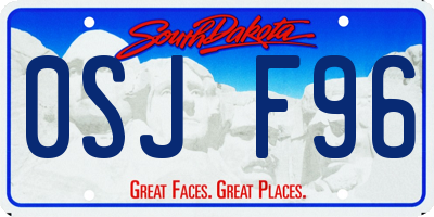 SD license plate 0SJF96