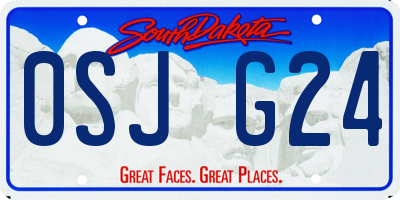 SD license plate 0SJG24