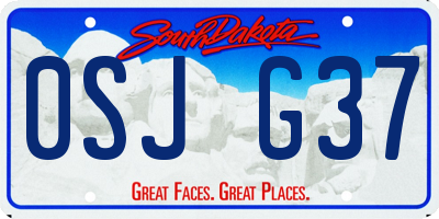 SD license plate 0SJG37