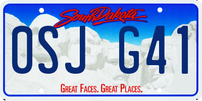 SD license plate 0SJG41