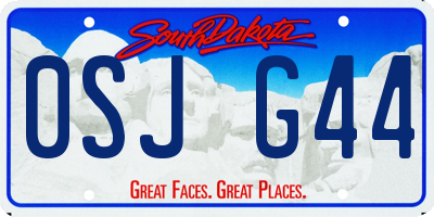 SD license plate 0SJG44