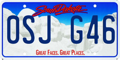 SD license plate 0SJG46