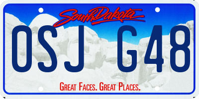 SD license plate 0SJG48