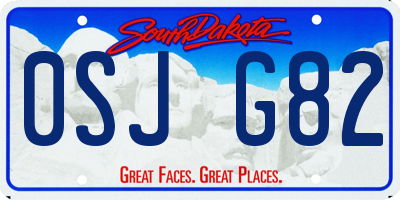 SD license plate 0SJG82
