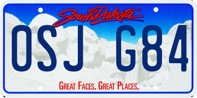 SD license plate 0SJG84