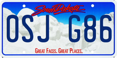 SD license plate 0SJG86