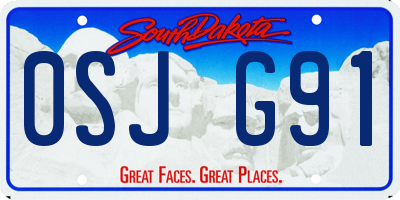 SD license plate 0SJG91