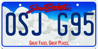 SD license plate 0SJG95